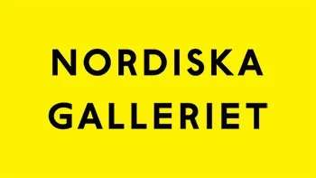 Yellow sign with black text reading 'Nordiska Galleriet.'