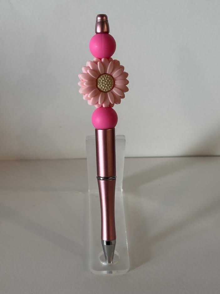 Pink flower Beaded Pen