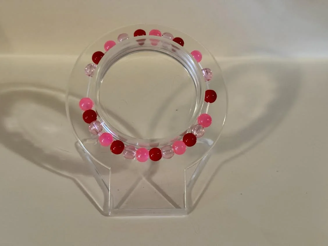 XXS Valentine's Day Glass Beaded Bracelet
