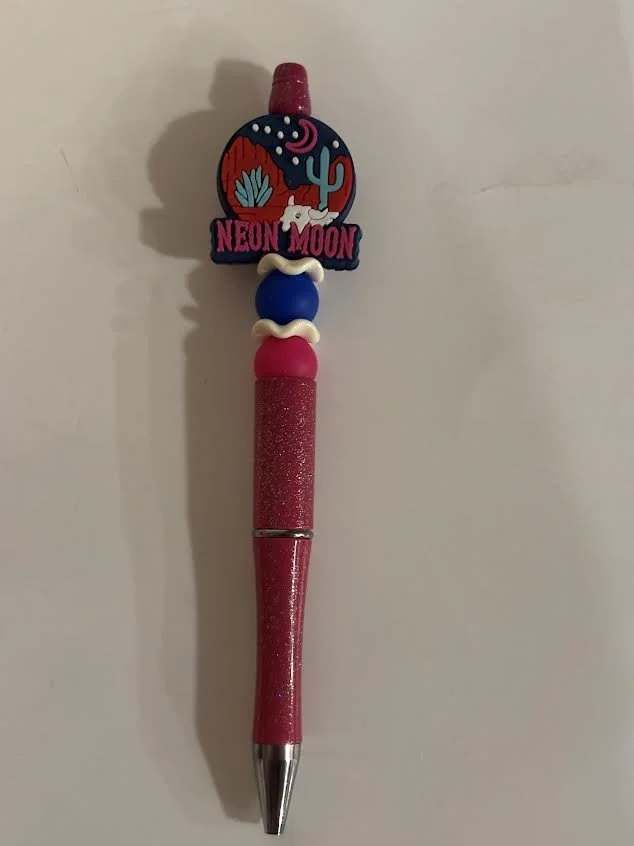 Neon Moon Beaded Pen