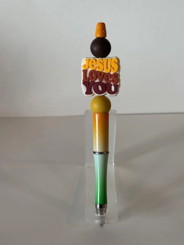 Jesus Loves You Beaded Pen