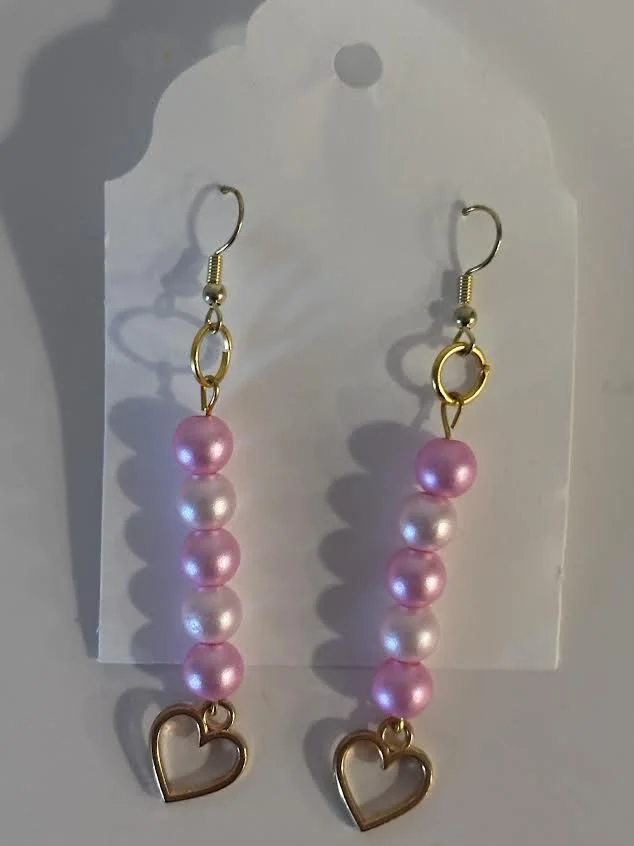 Heart Beaded Earrings