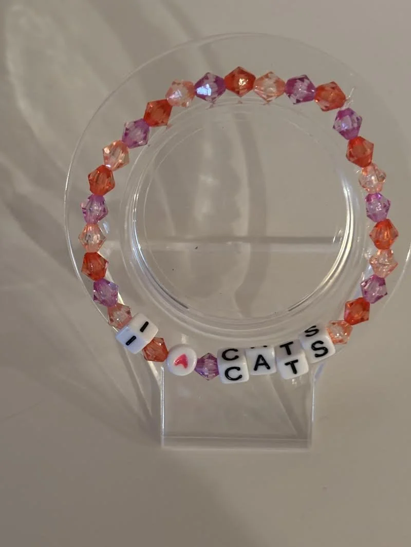 Small Cat Beaded Bracelet