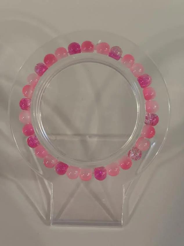 XS Valentine's Day Glass Beaded bracelet