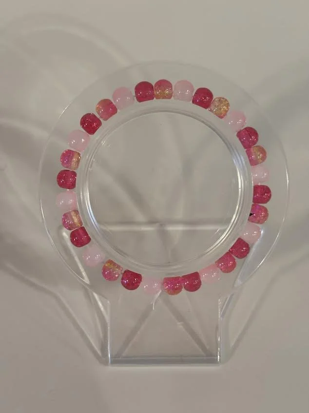 XS Valentine's Day Glass Beaded Bracelet