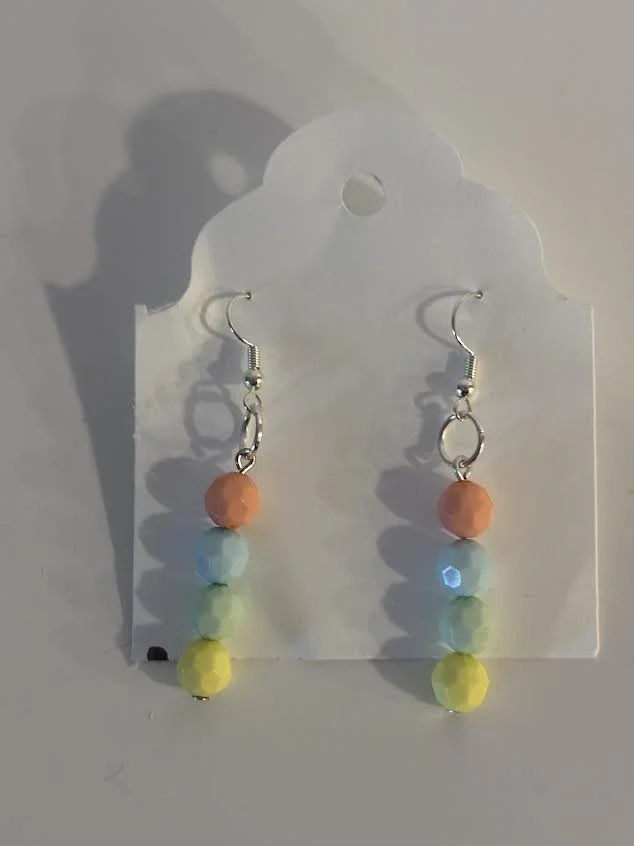 Pastel Beaded Earrings
