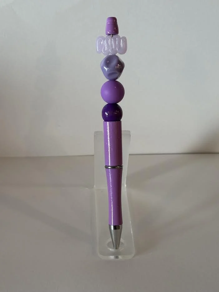 Purple Beaded Pen