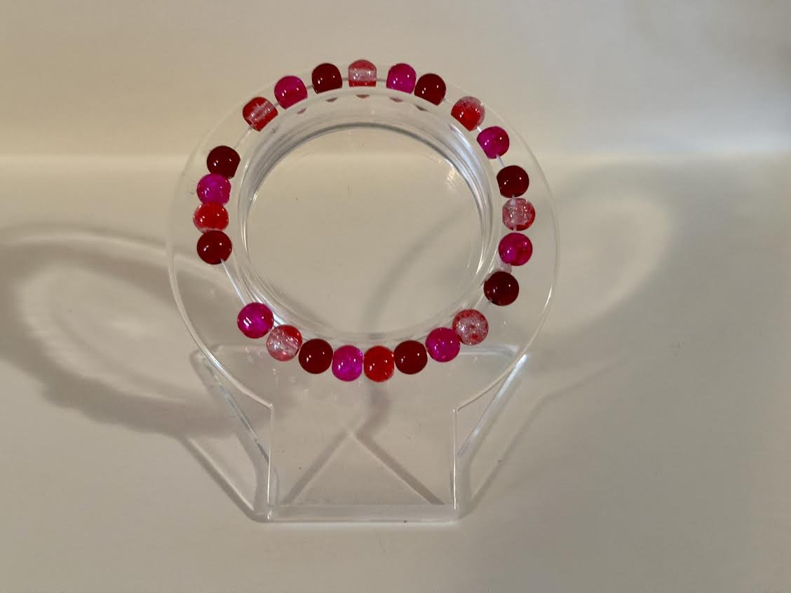 XXS Valentine's Day Glass Beaded Bracelet