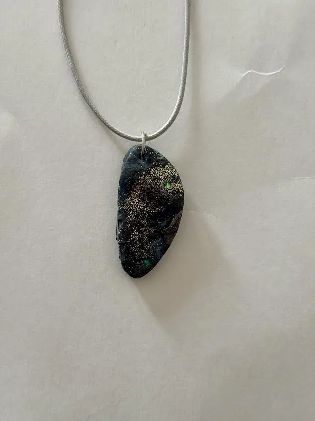 Faux Stone Clay Necklace
