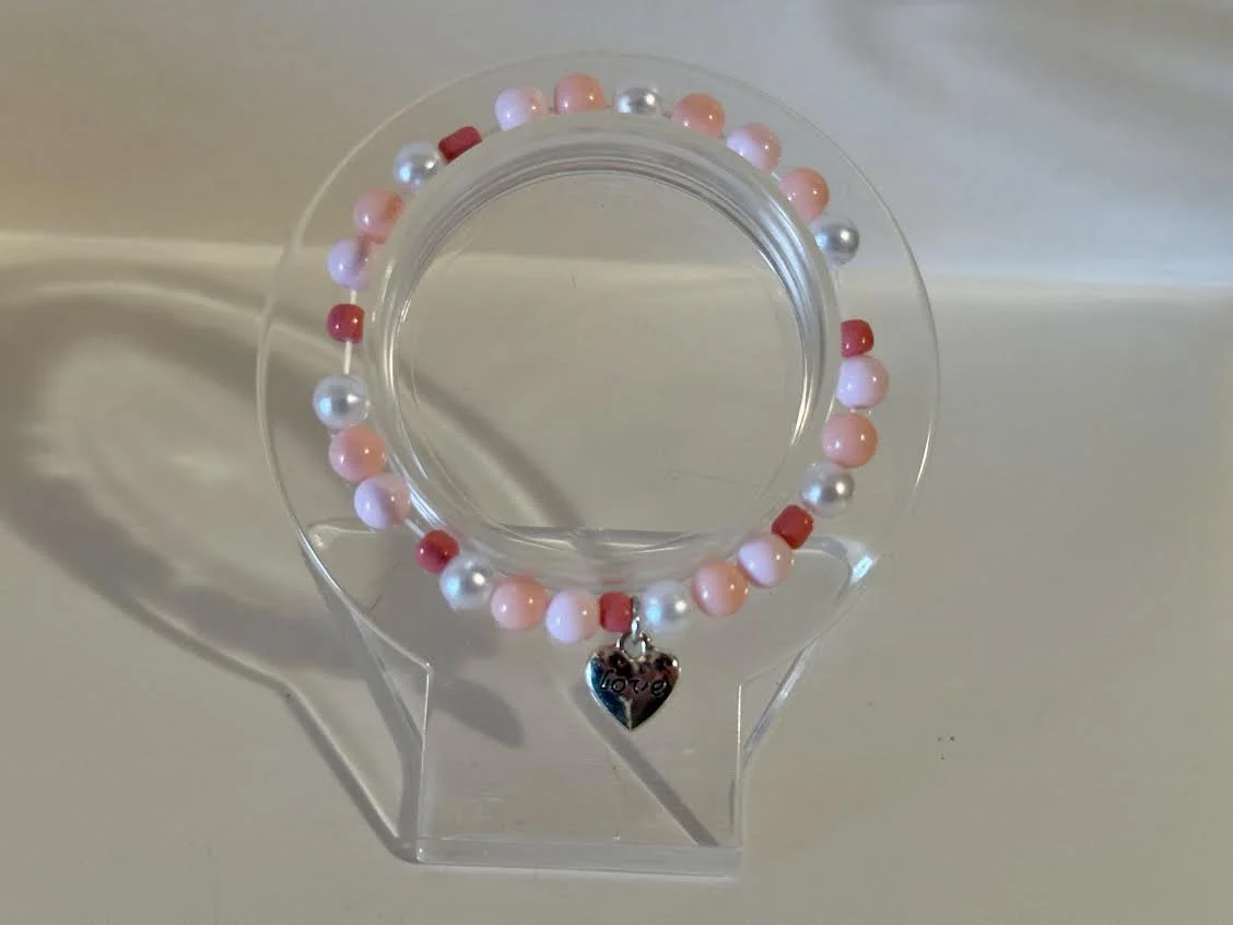 XXS Valentine's Day Beaded Bracelet