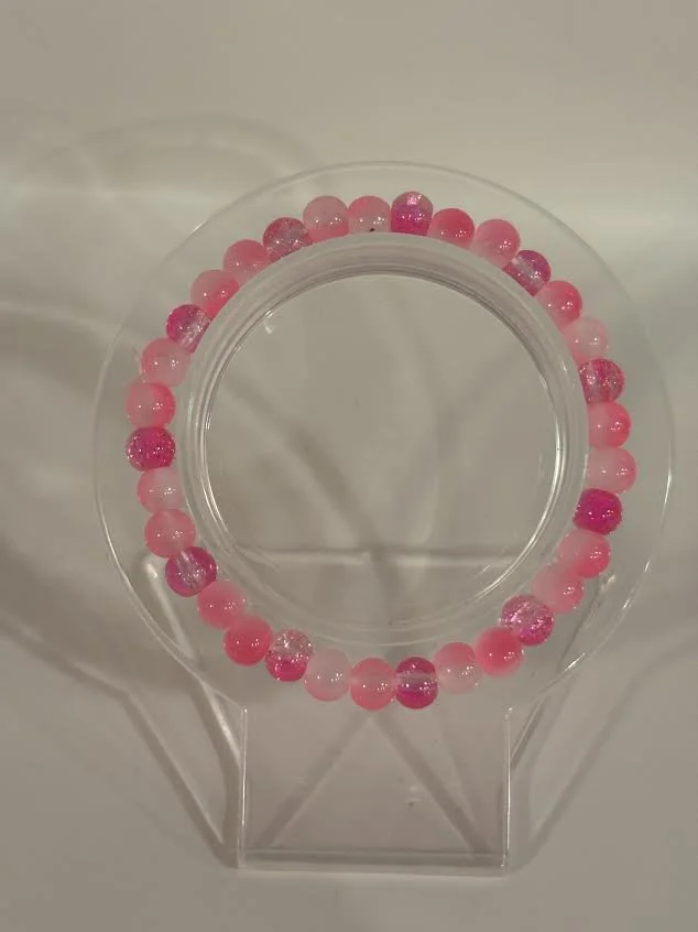 Small Valentine's Day Glass Bracelet