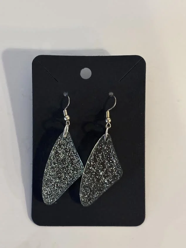 Resin Green Butterfly Earrings