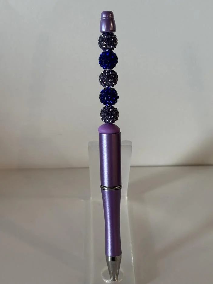 Purple Beaded Pen