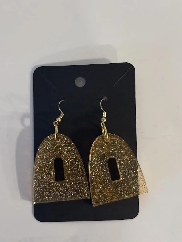 Resin Yellow Earrings