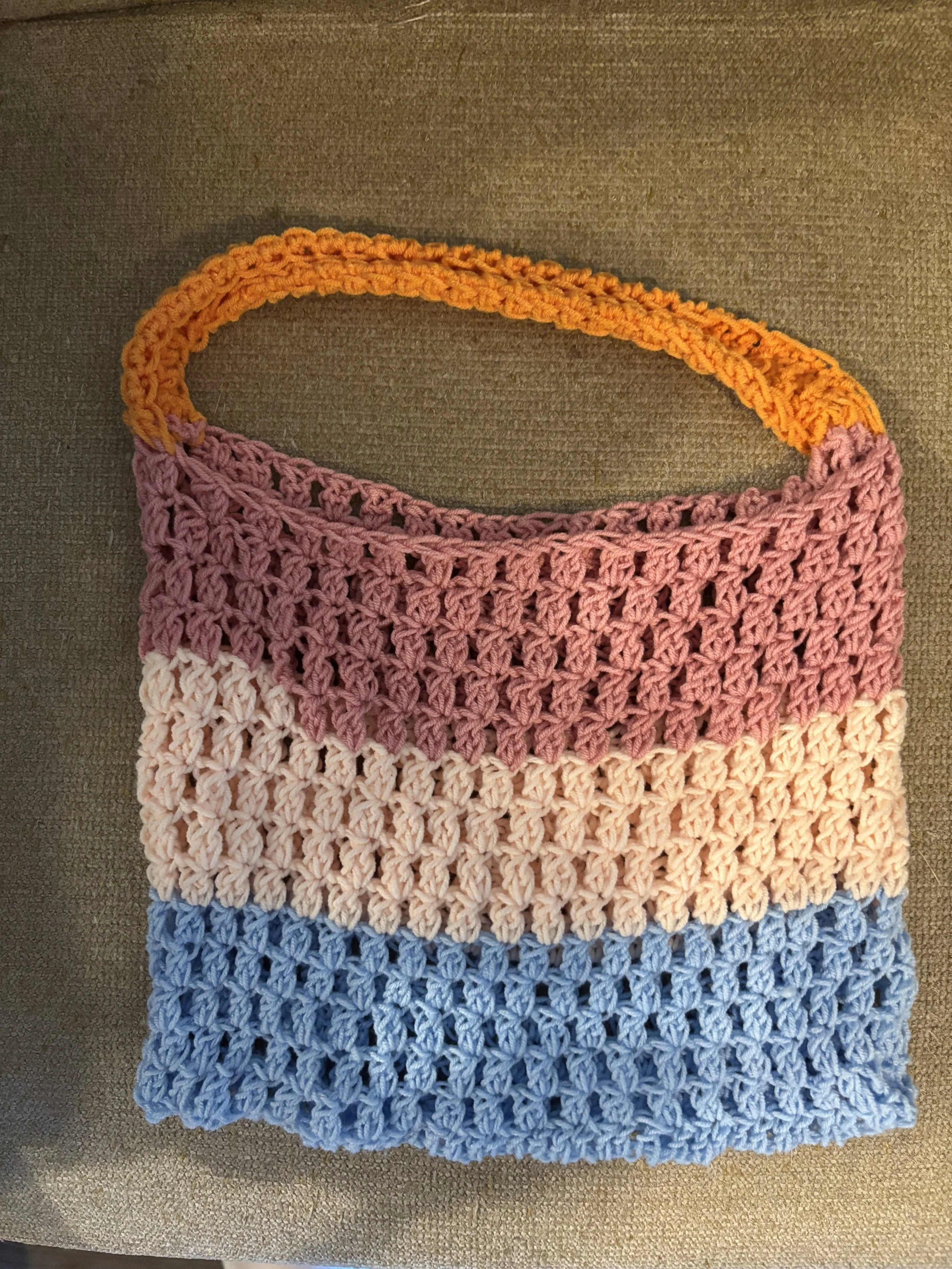 Colorful Light Weight Crocheted Mesh Bag