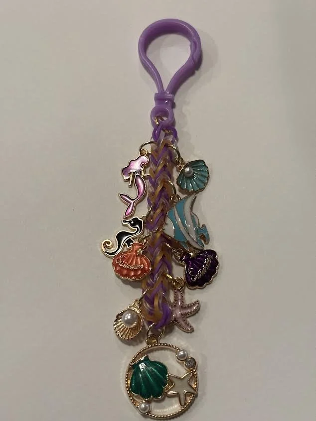 Ocean Rainbow Loom Bag Charm