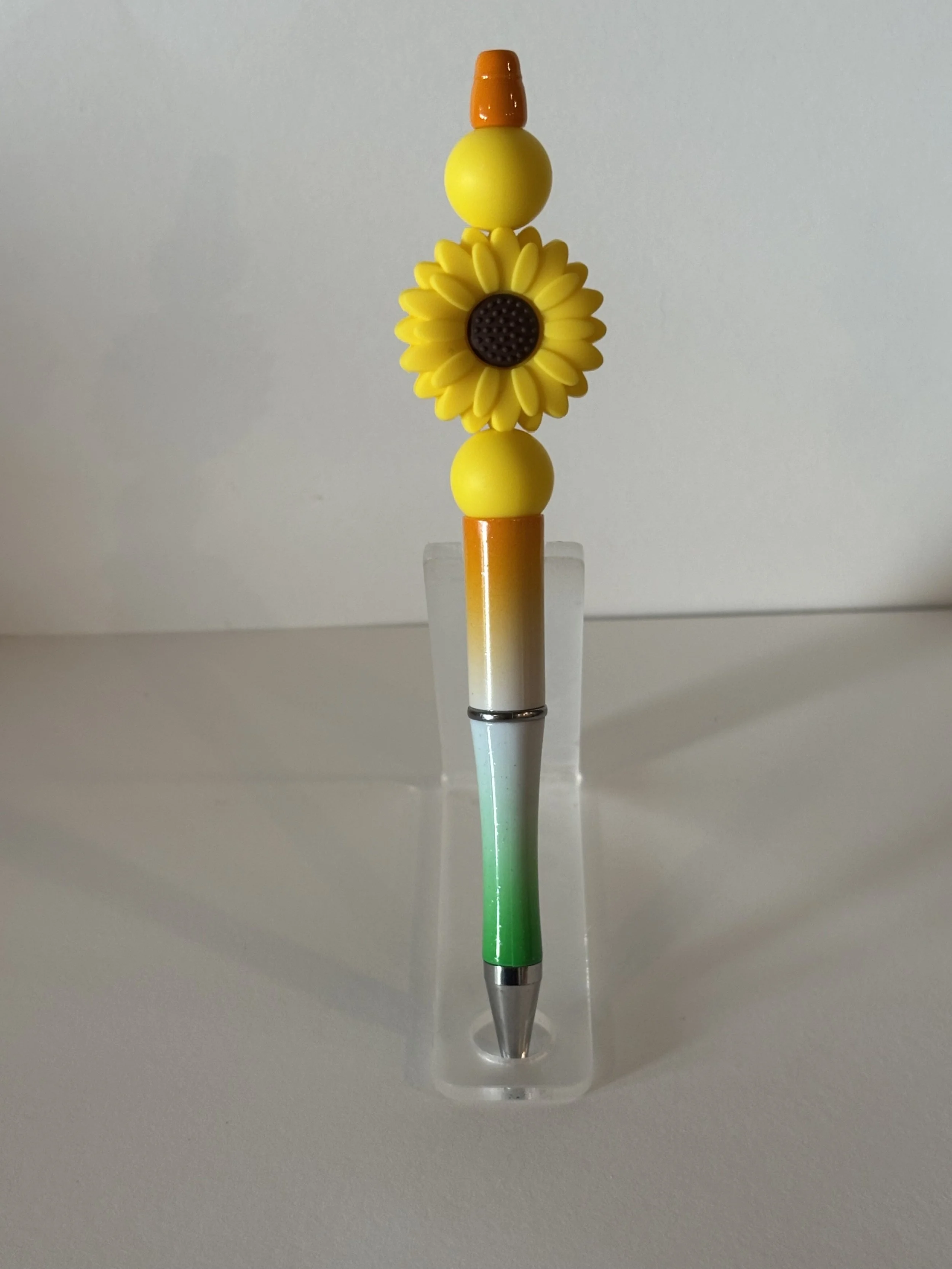 Yellow Flower Beaded Pen
