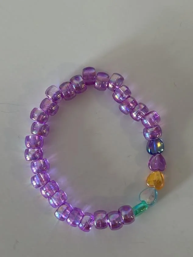 Medium Purple Pony Beaded Bracelet