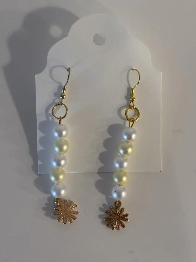 Flower Beaded Earrings