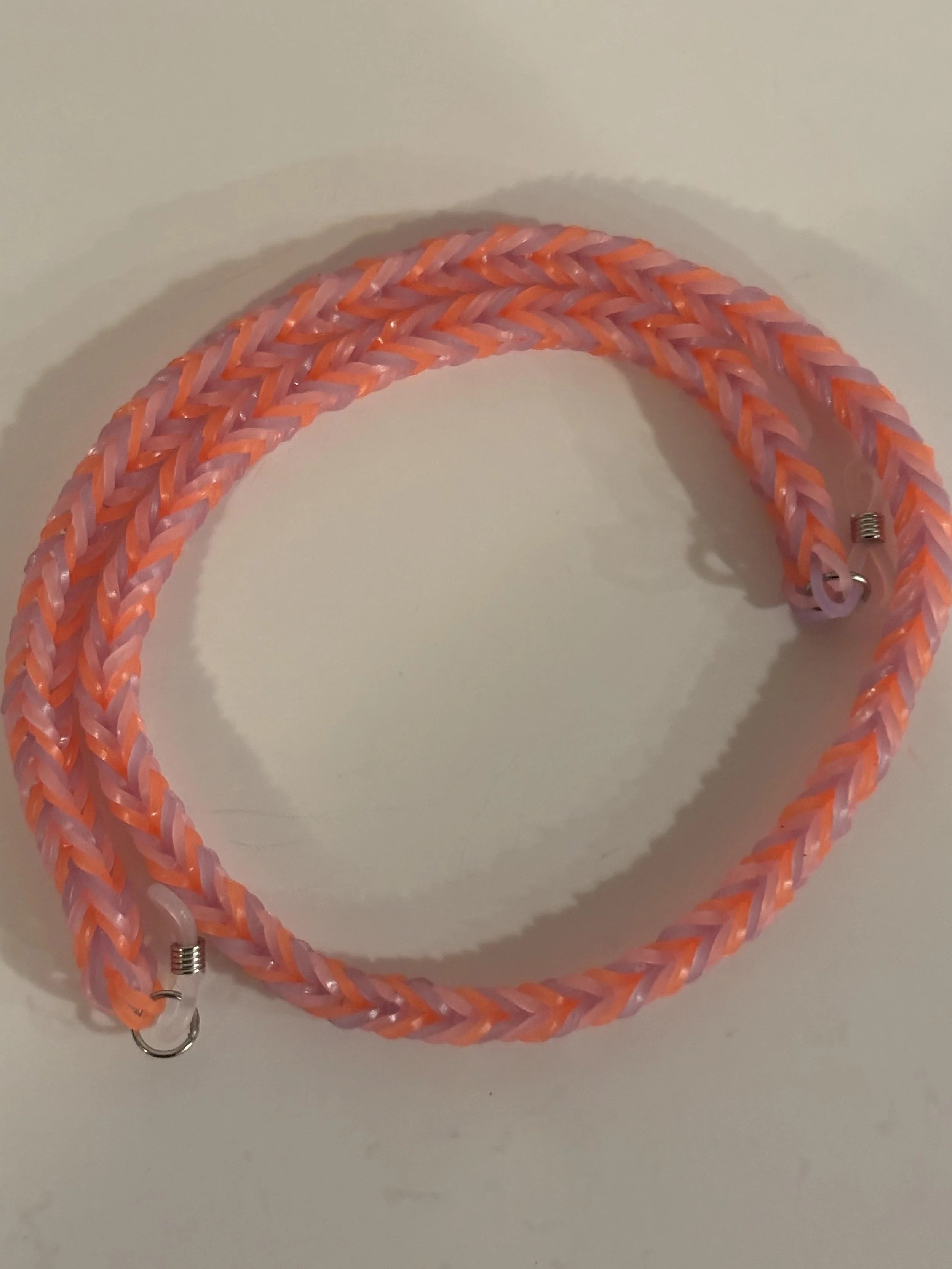 Glow in the Dark Rainbow Loom Eye Glass Chain