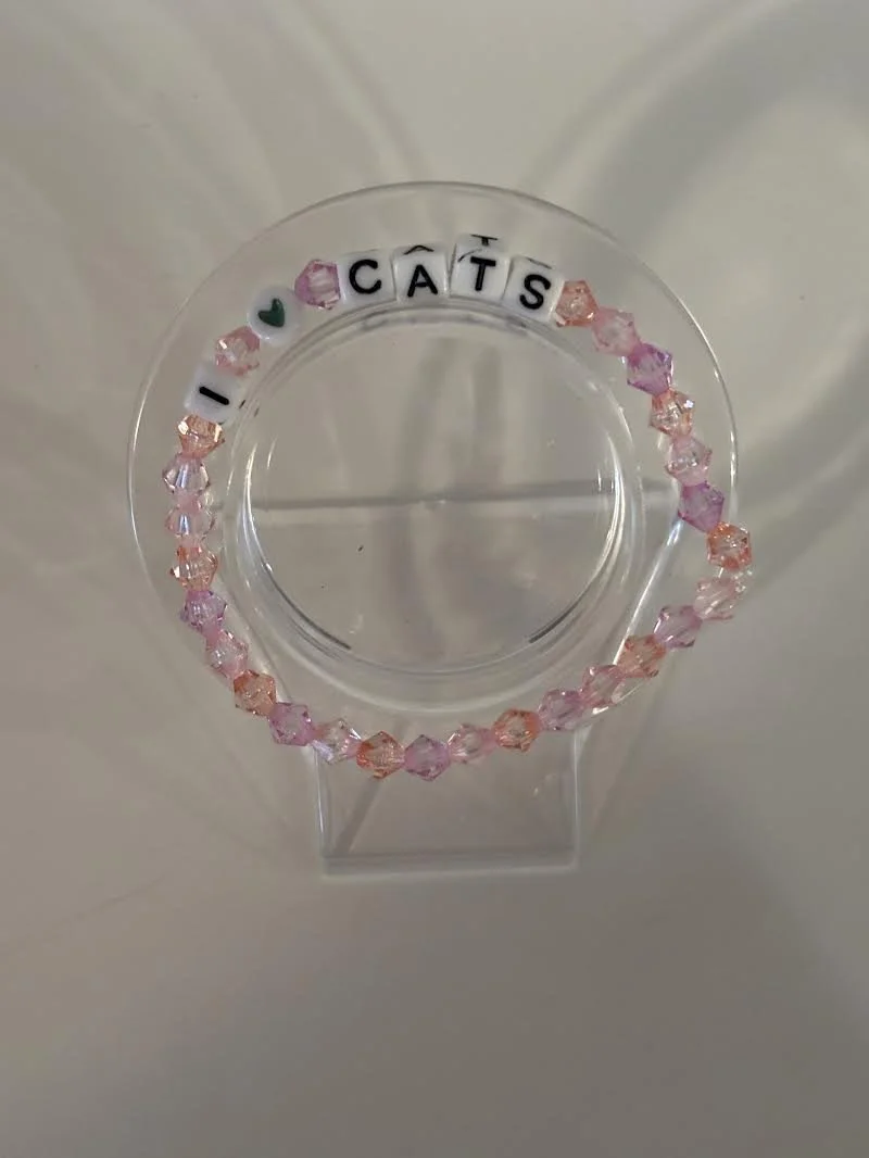 Small Cat Beaded Bracelet