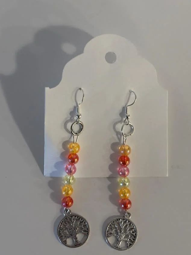 Tree of Life Beaded Earrings
