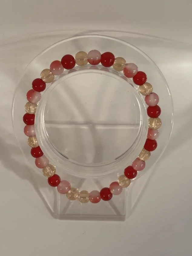 Medium Valentine's Day Glass Bracelet