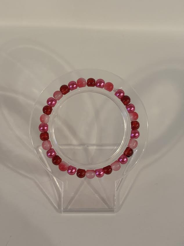XS Valentine's Day Glass Beaded Bracelet