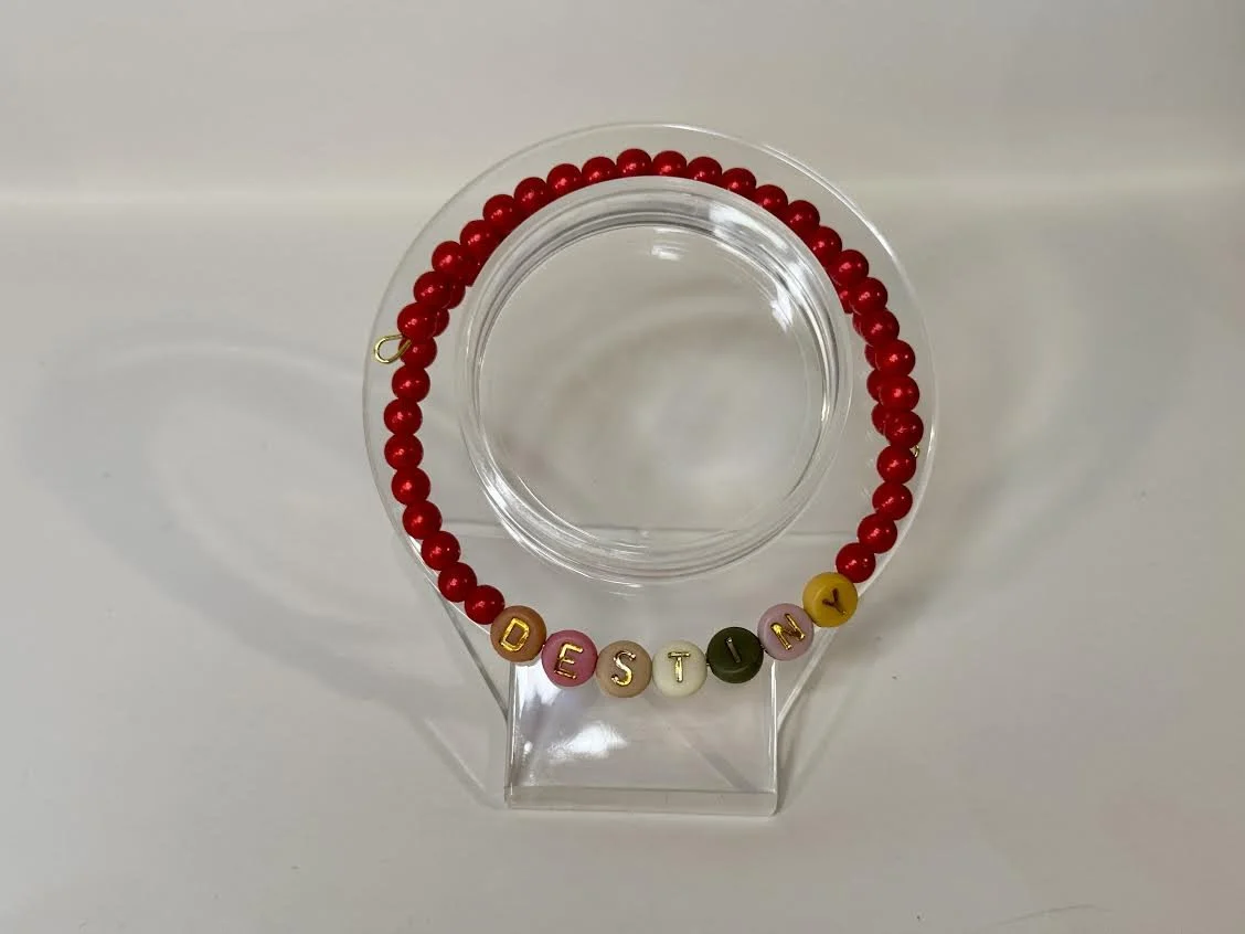 Valentine's Day memory Wire Bracelet