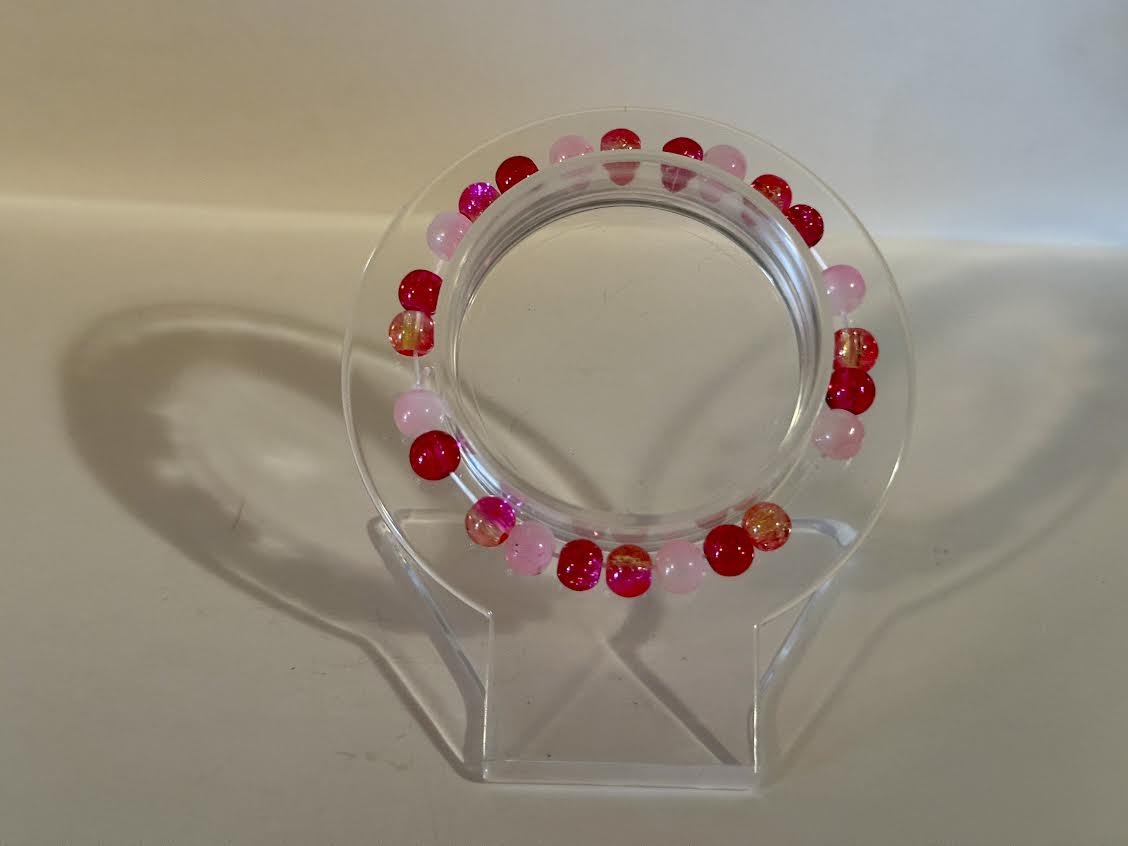 XXS Valentine's Day Glass Beaded Bracelet