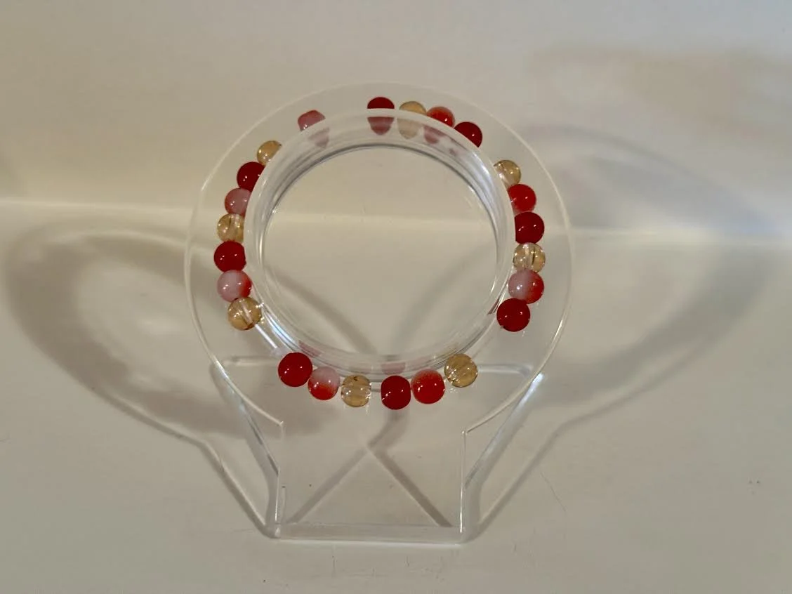 XXS Valentine's Day Glass Beaded Bracelet