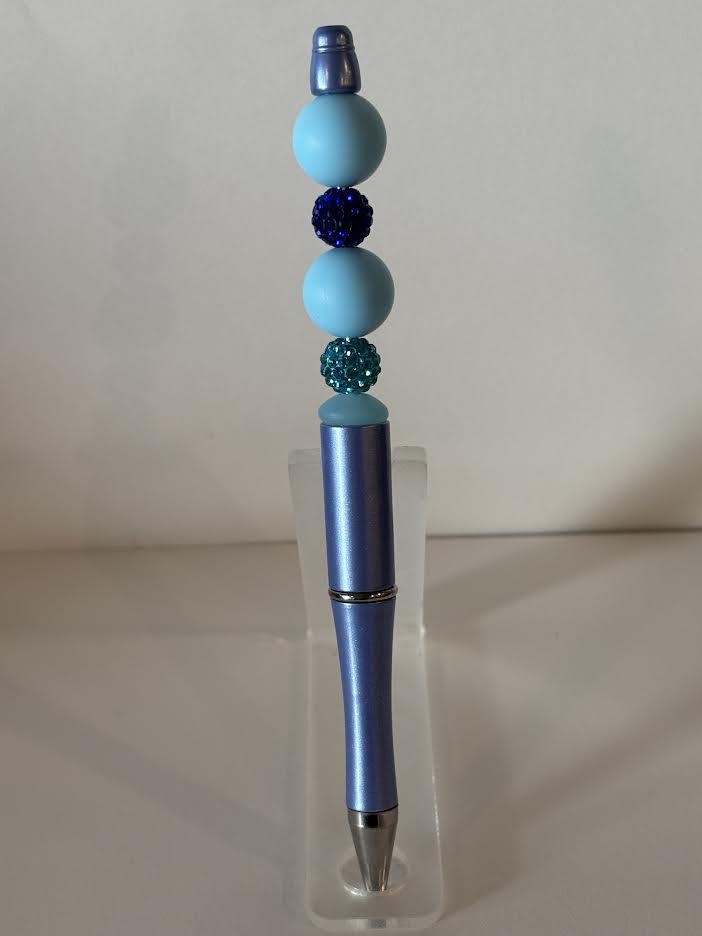 Blue Beaded Pen