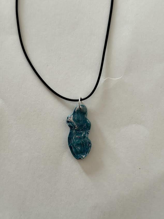 Faux Stone Clay Necklace