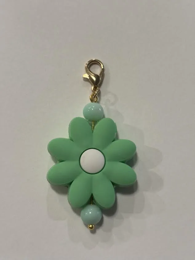 Green Flower Planner Charm
