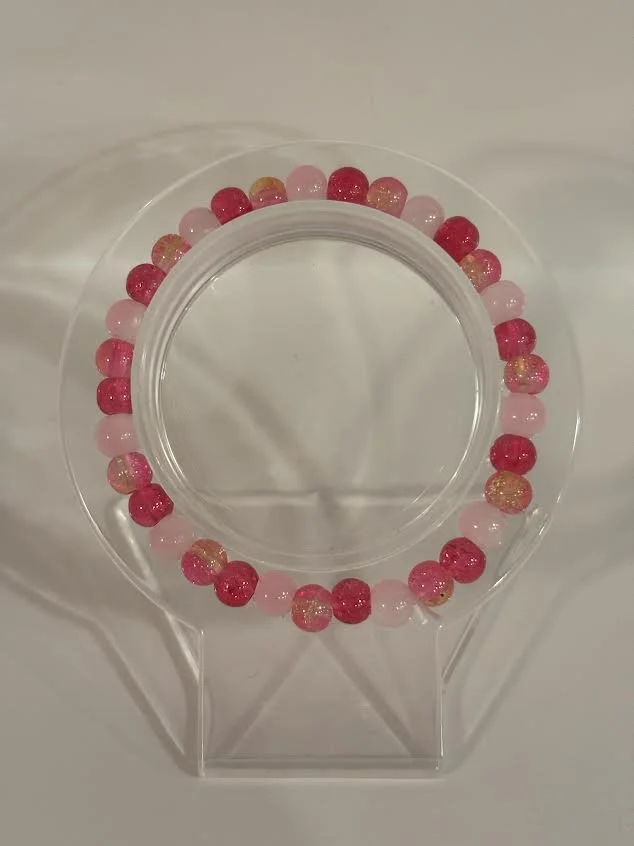 Small Valentine's Day Glass Bracelet