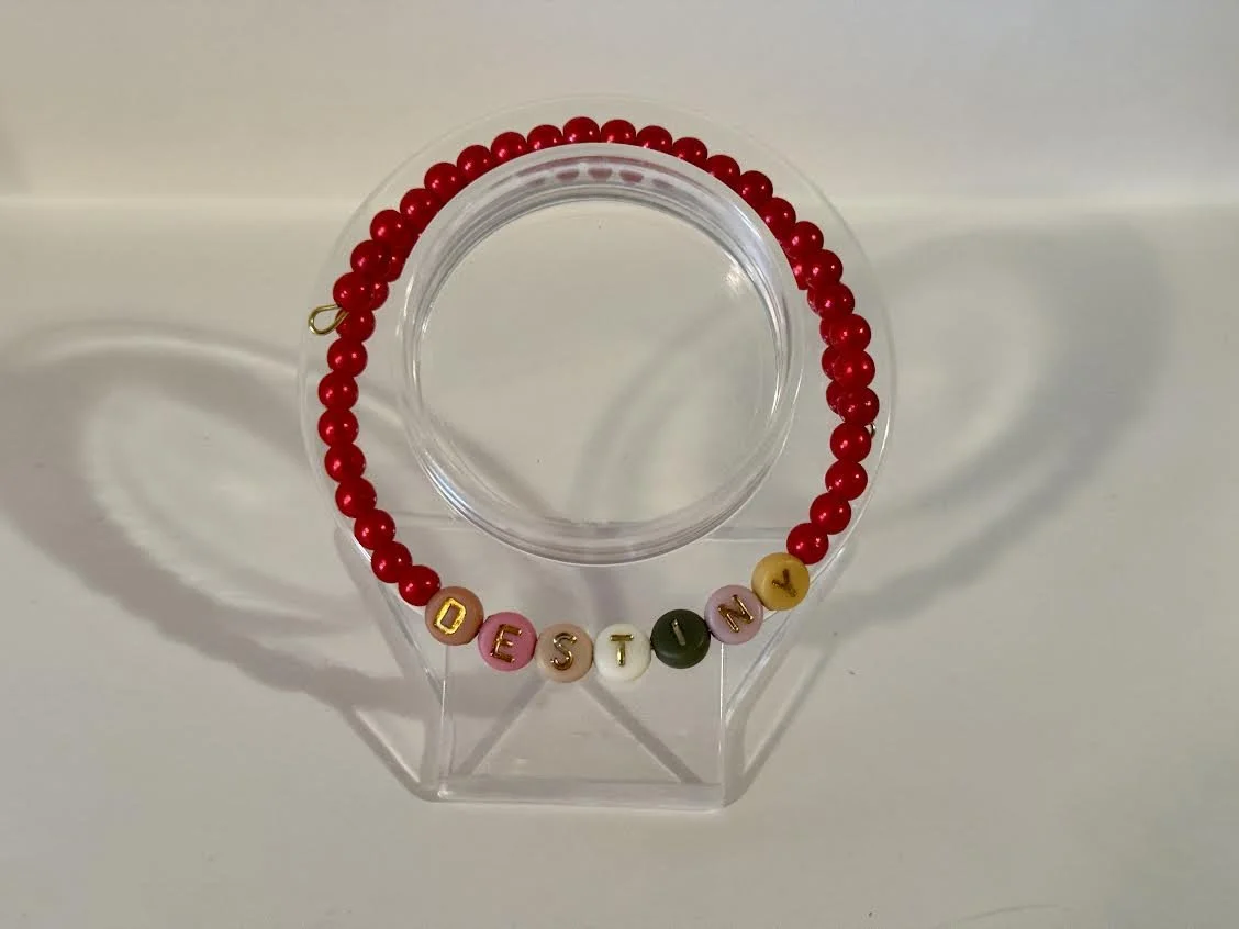 Valentine's Day memory Wire Bracelet