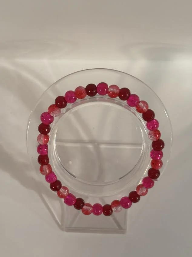 Medium Valentine's Day Glass Bracelet