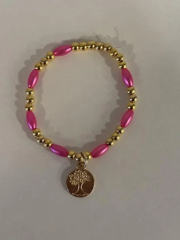 XXS Beaded Bracelet with Tree Charm