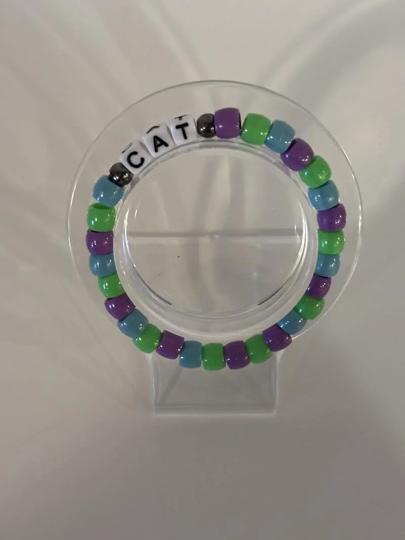 Small Cat Beaded Bracelet