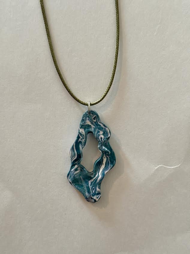 Faux Stone Clay Necklace