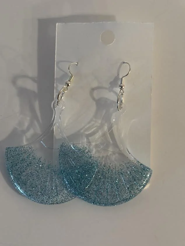 Resin Blue Earrings