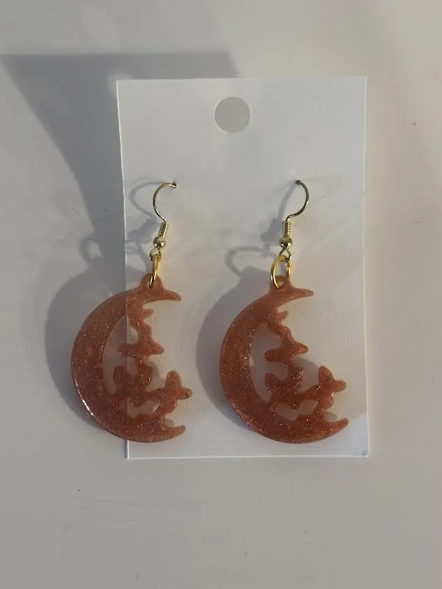 Resin Seaweed Earrings