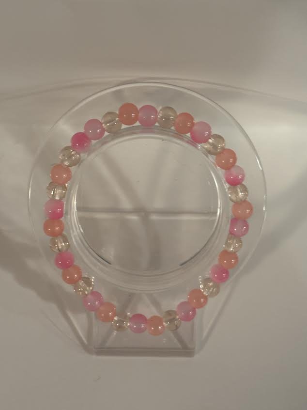 Medium Valentine's Day Glass Bracelet
