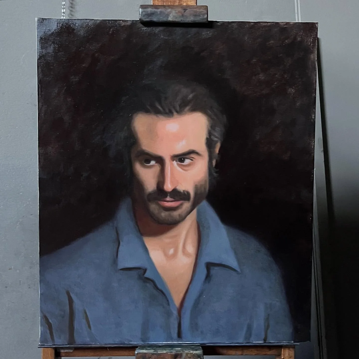 Ten sittings with Andrea, painted from life at Charles H. Cecil Studios. 
.
.
.
.
.
#oilpainting #portraitpainting #paintedfromlife #sightsize #atelierpainting #figurativeart #classicalrealism #contemporaryrealism #fineartportrait #artistatwork