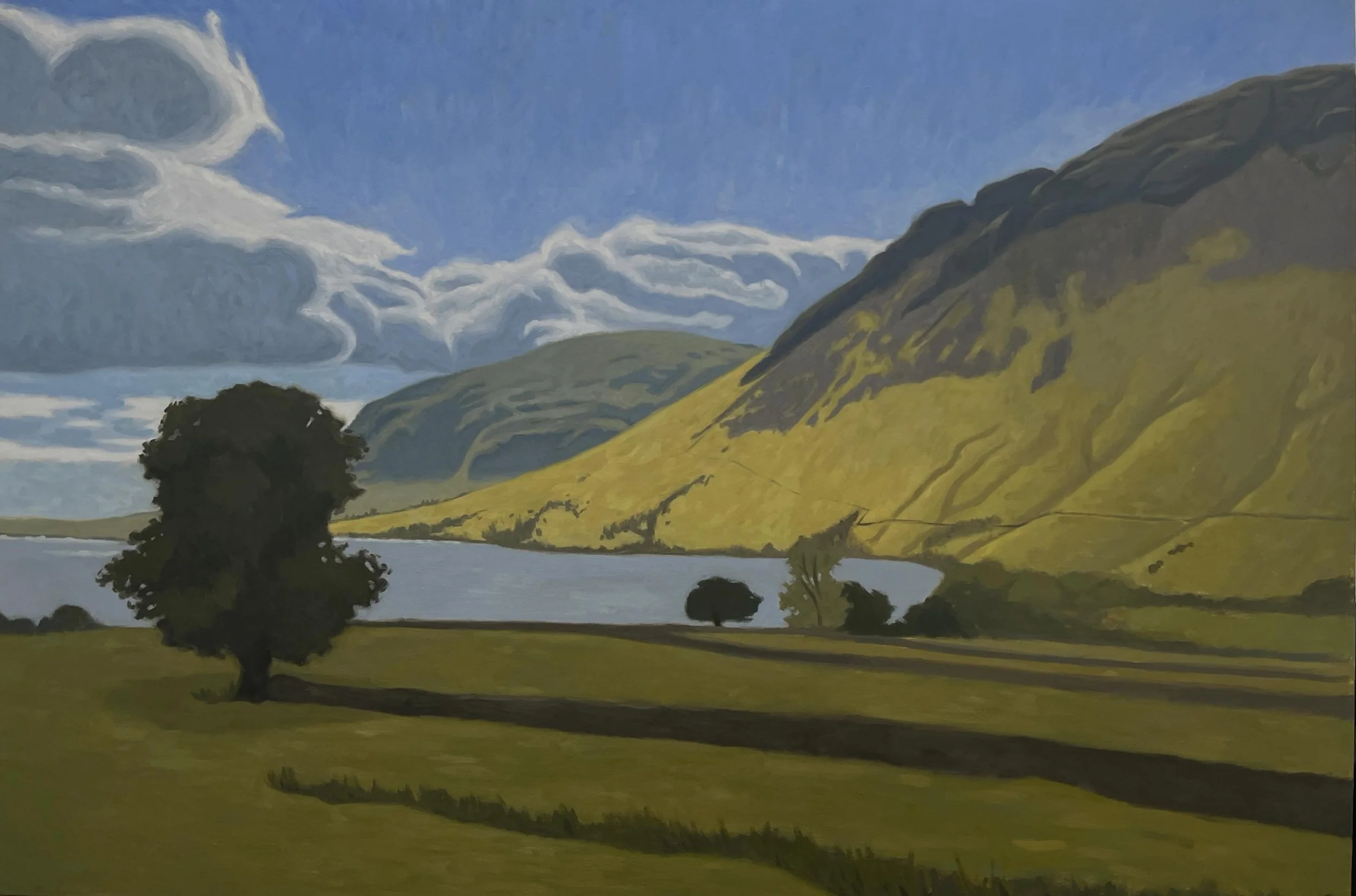 One of my larger works on display at this weekend&rsquo;s open studios at @wimbledon_art_studios 
.
.
Under Yewbarrow
Oil on canvas, 150 &times; 100cm
.
.
.
.
#fineart #oilpainting #landscapepainting #lakedistrictart