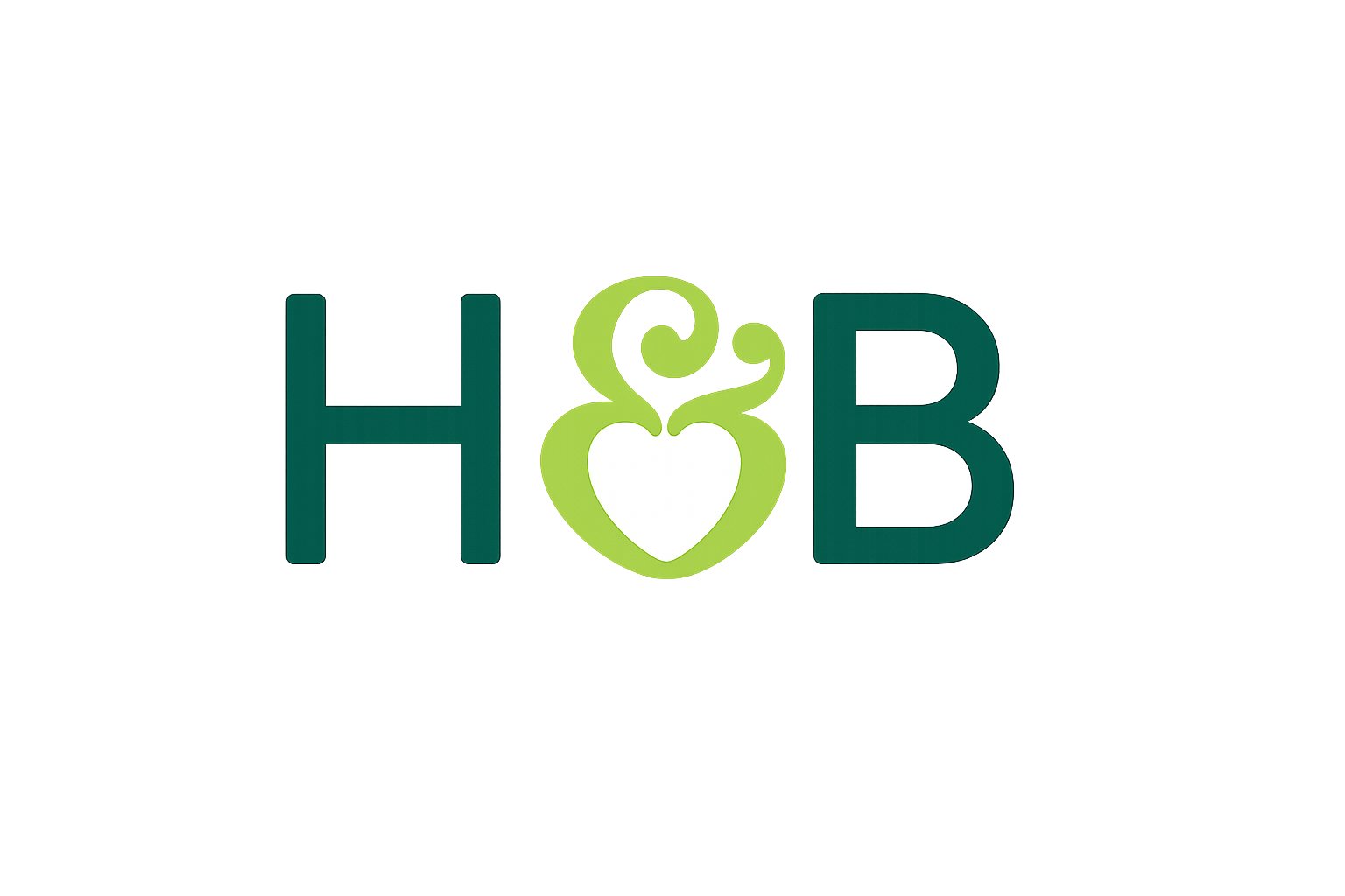 Neon sign with the words 'HOB,' where the 'O' is shaped like a white heart with green glow and curly steam lines.