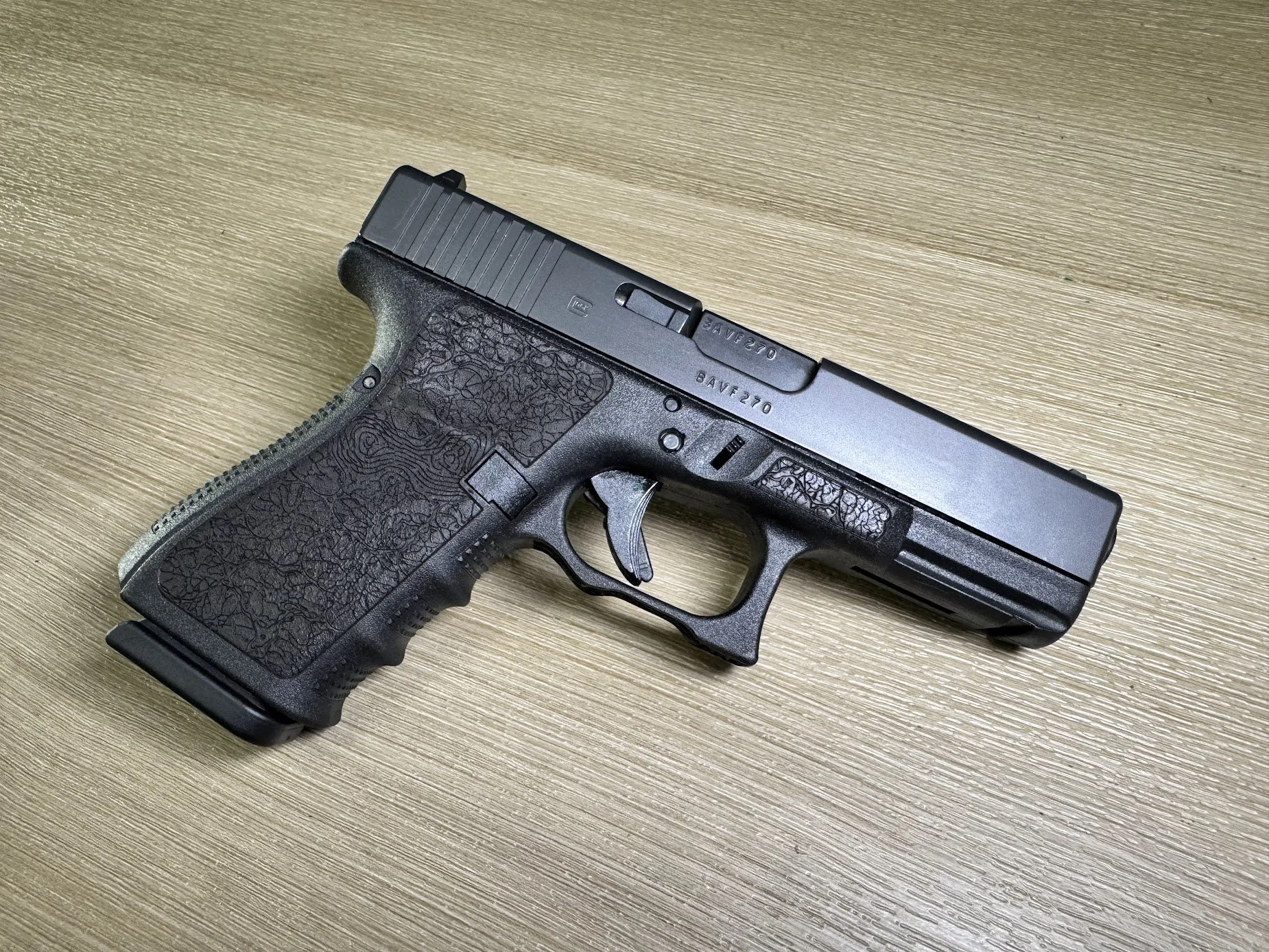 Custom Glock Frame Stippling, Double Undercuts, Polymer Frame Modifications &amp; Laser Engraving in Michigan
