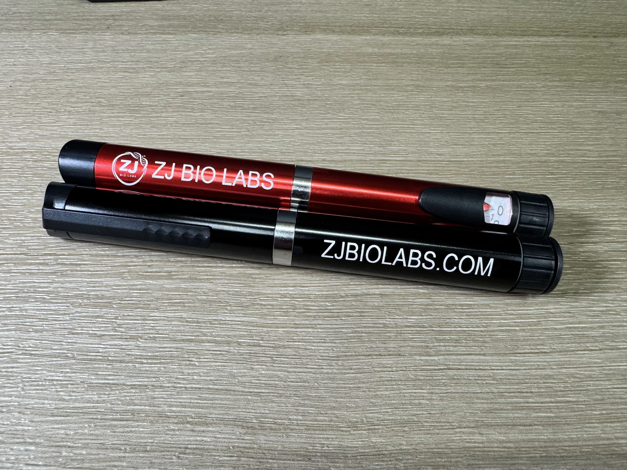 Reusable Peptide injector engraving for marketing