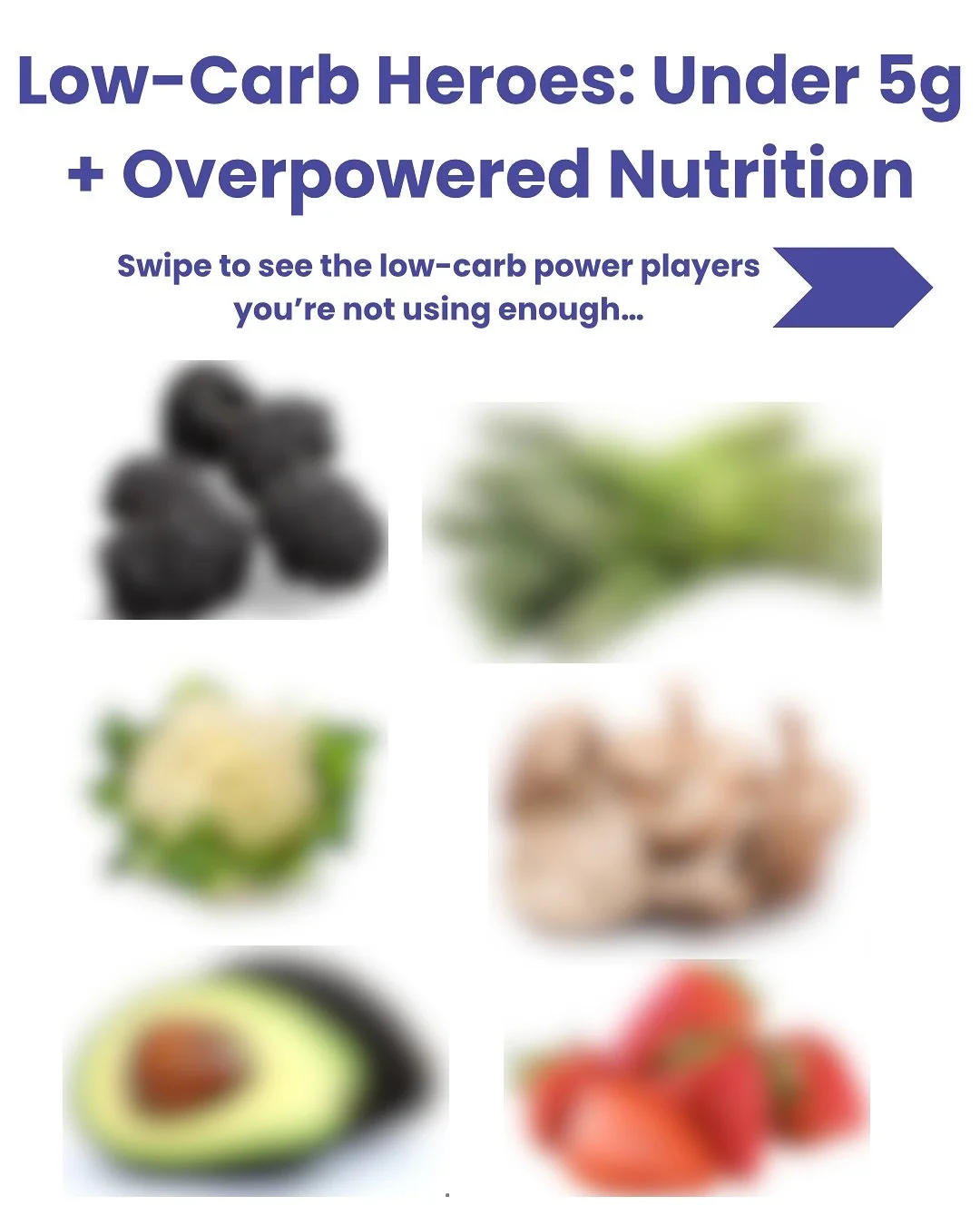 🫐 Eating low carb takes pressure off your whole system, and less sugar means less fat gain, fewer blood-sugar crashes, and a lower risk of metabolic disease. 

You feel clearer, lighter, and more energised. These foods are naturally satiating, packe
