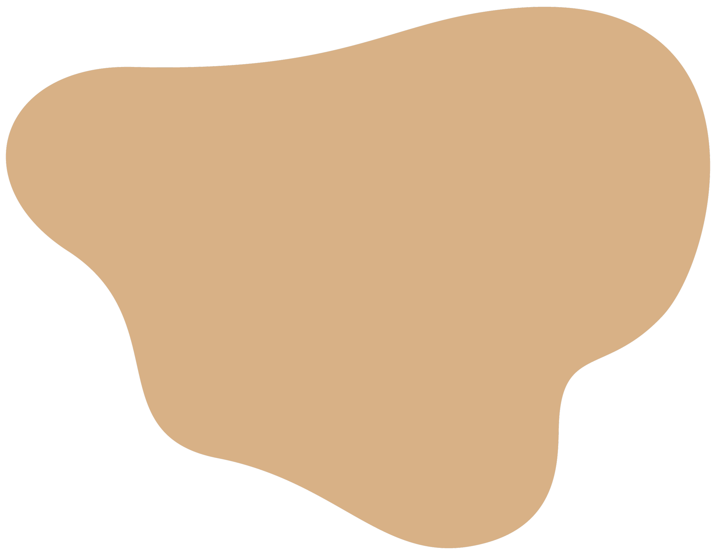 An abstract shape with irregular edges, filled with a tan color, set against a black background.